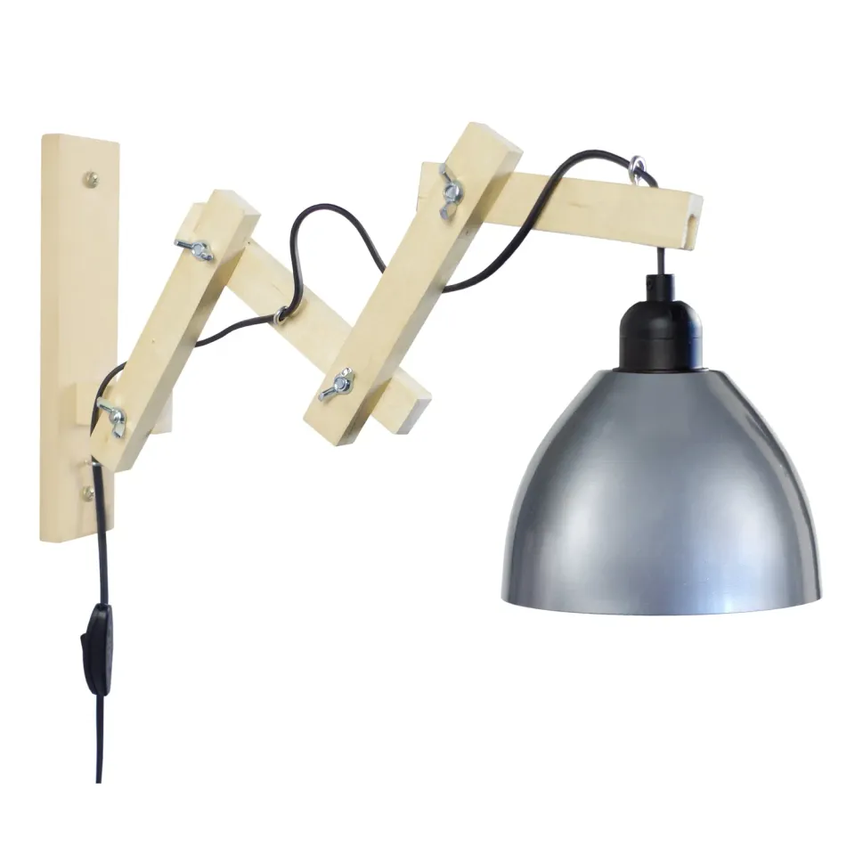 Tosel Pilori Celica applique legno braccio 55cm E27