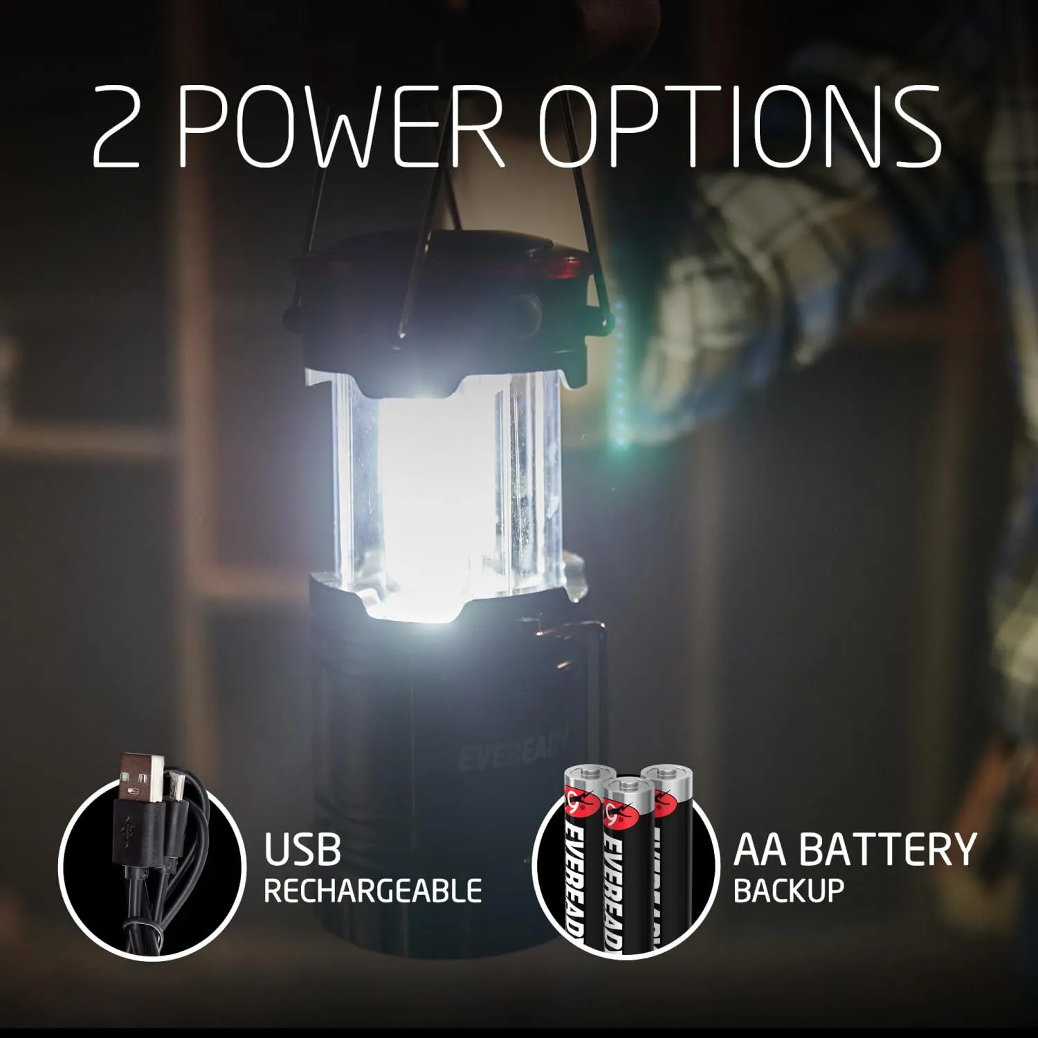 Eveready lanterna LED campeggio pieghevole 4 pezzi 300 lumen