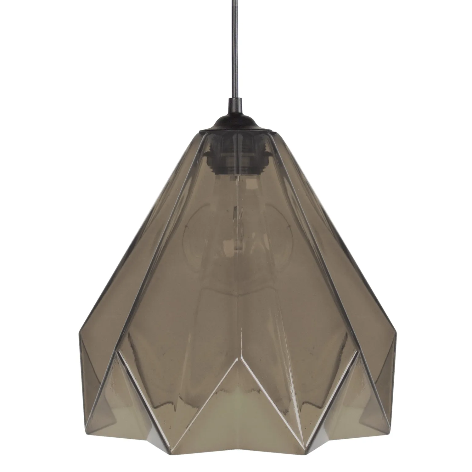 Tosel Helsinki sospensione vetro trasparente 100 cm piramide