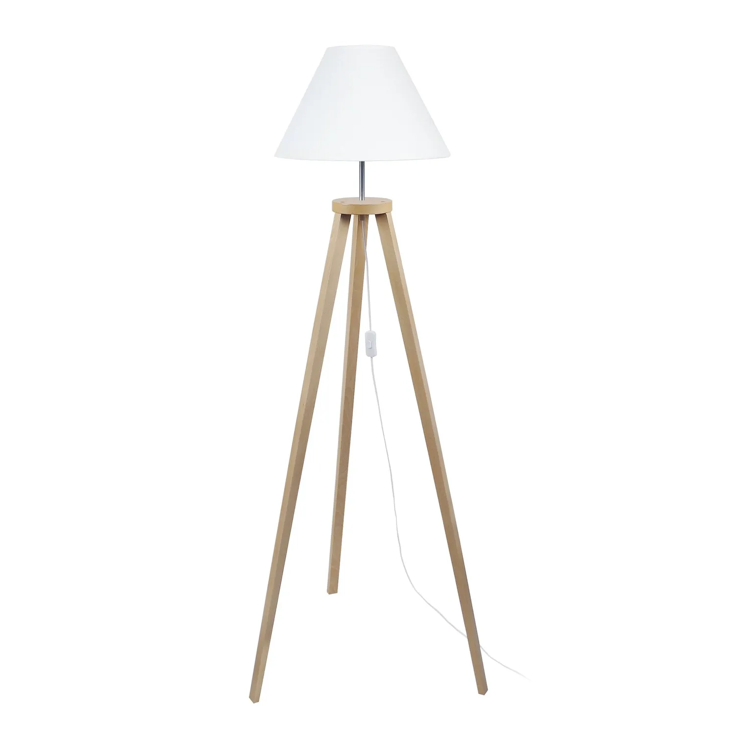 Tosel Malmo piantana treppiede bianco 40x156cm E27