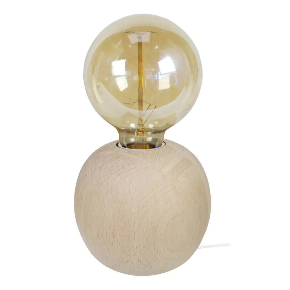 Tosel Bois Boule lampada tavolo naturale E27