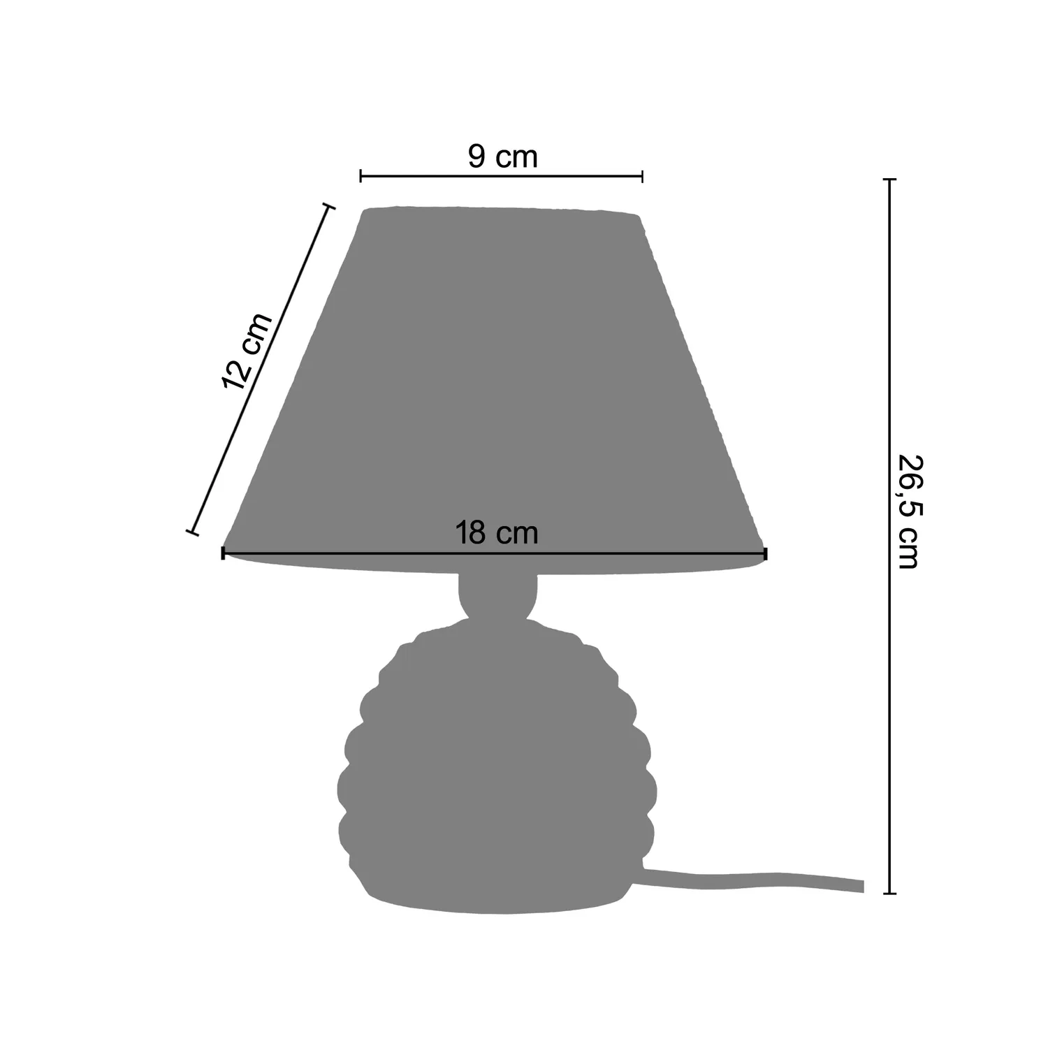 Tosel Michelin Bois lampada comodino legno 18cm E14