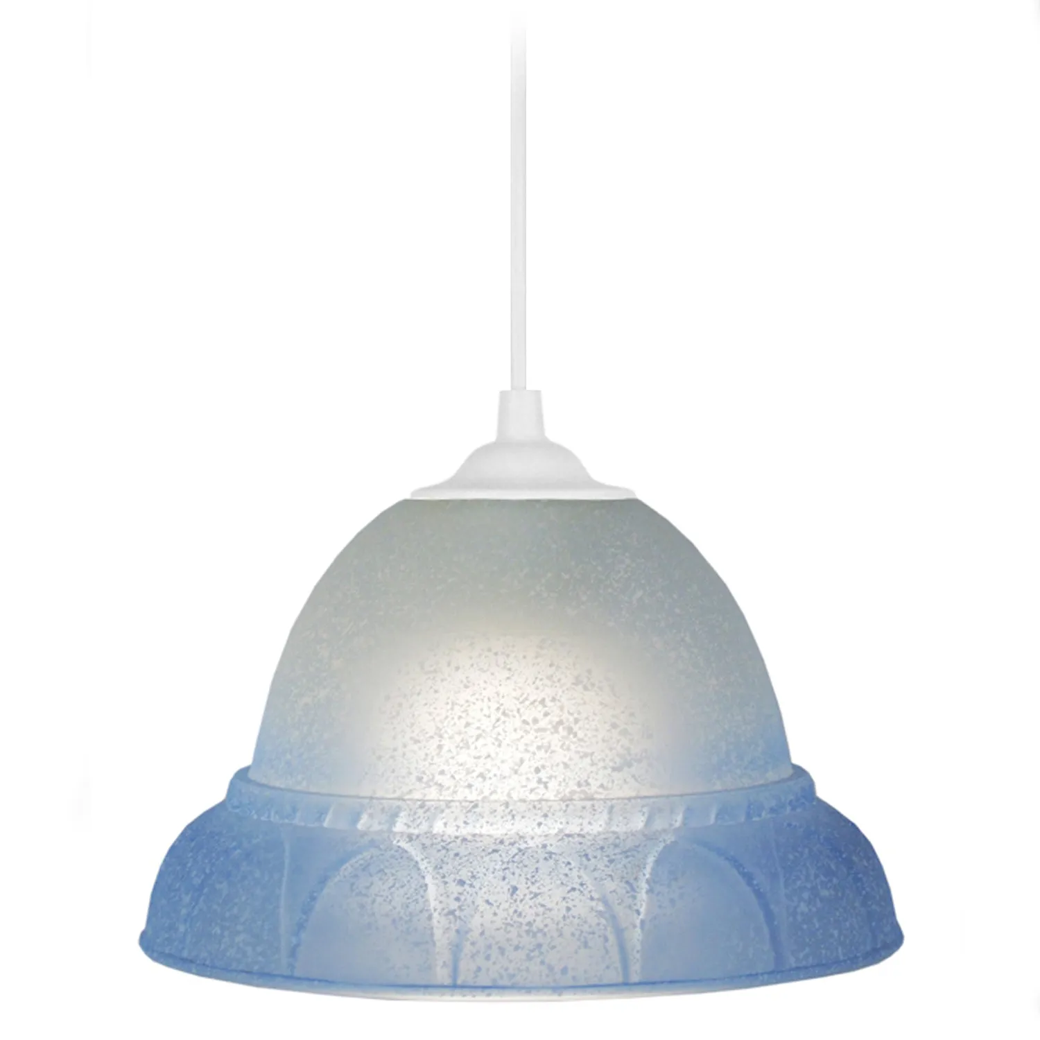 Tosel Dalila sospensione vetro turchese 20 cm E27