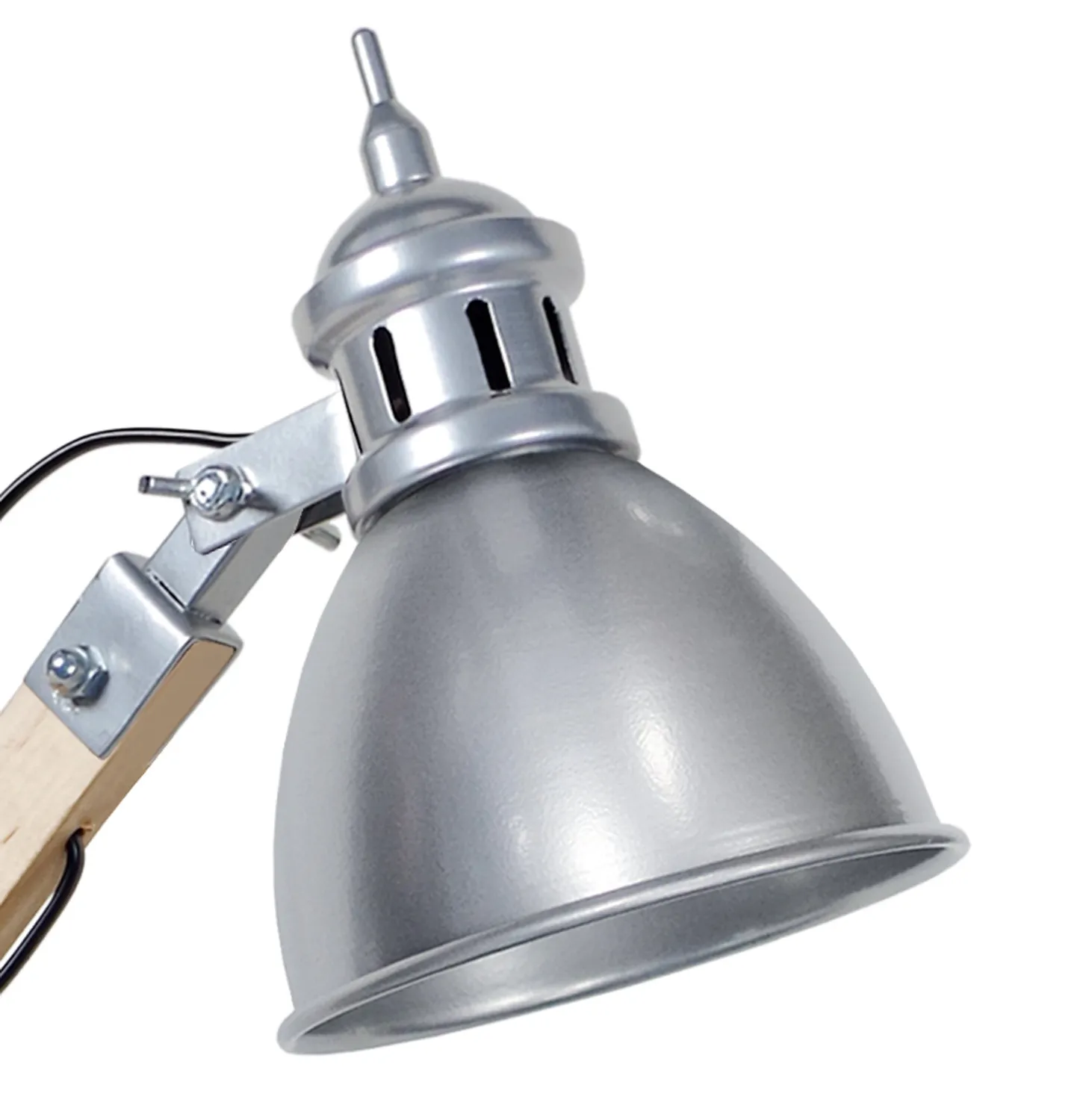 Tosel Iron Cloche Lampada da Scrivania Naturale e Nero E14