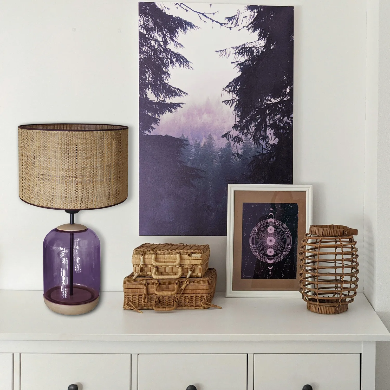 Tosel Svalbard Medium lampada tavolo vetro trasparente 50 cm