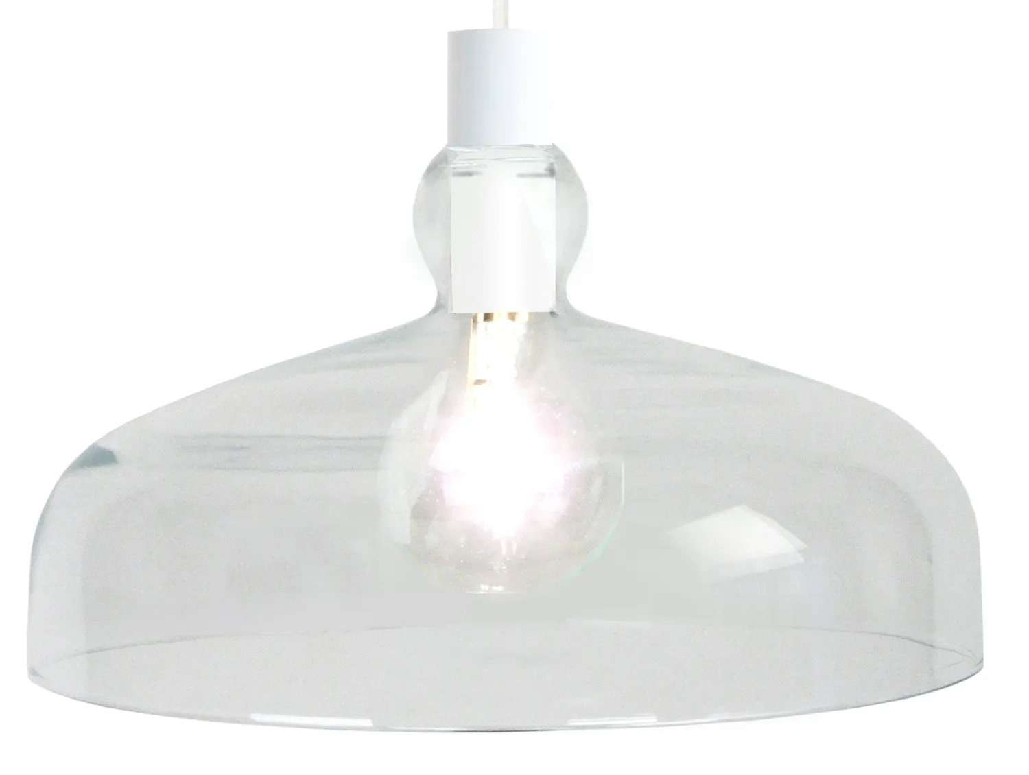 Tosel Testo lampadario a sospensione vetro 28x100 cm nero