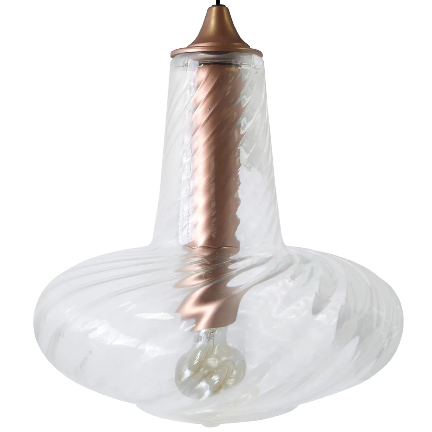 Tosel Veneza sospensione bronzo 30 cm vetro