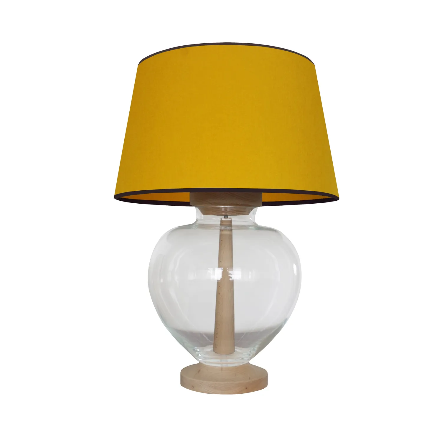 Tosel Liberec lampada comodino legno crema 50x74 cm