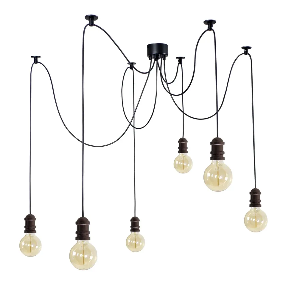 Tosel Norwich lampadario grappolo bronzo 6 luci E27