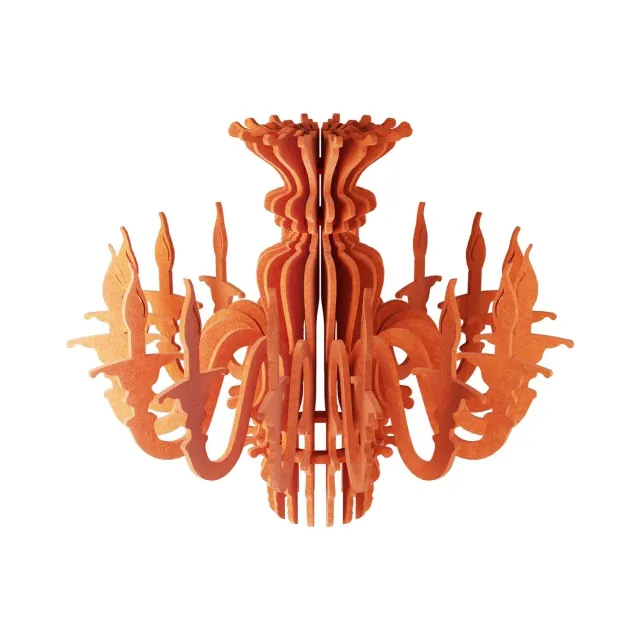 Creative Cables Shhandelier Classic paralume arancione melange fonoassorbente