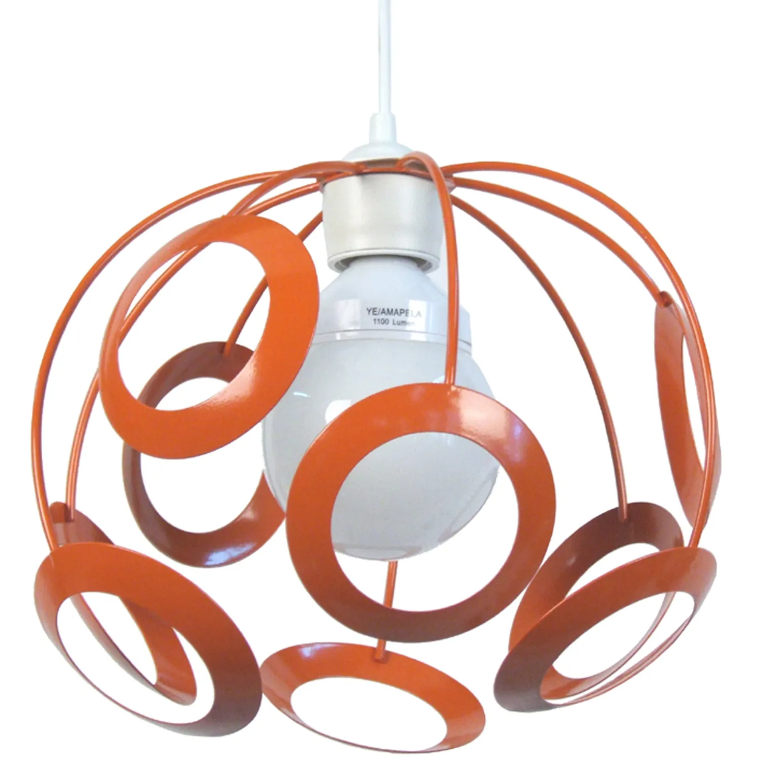 Tosel Jupiter sospensione metallo bianco D30cm E27