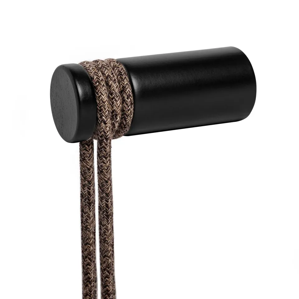 Creative Cables Rolé Passacavo Parete Nero Legno