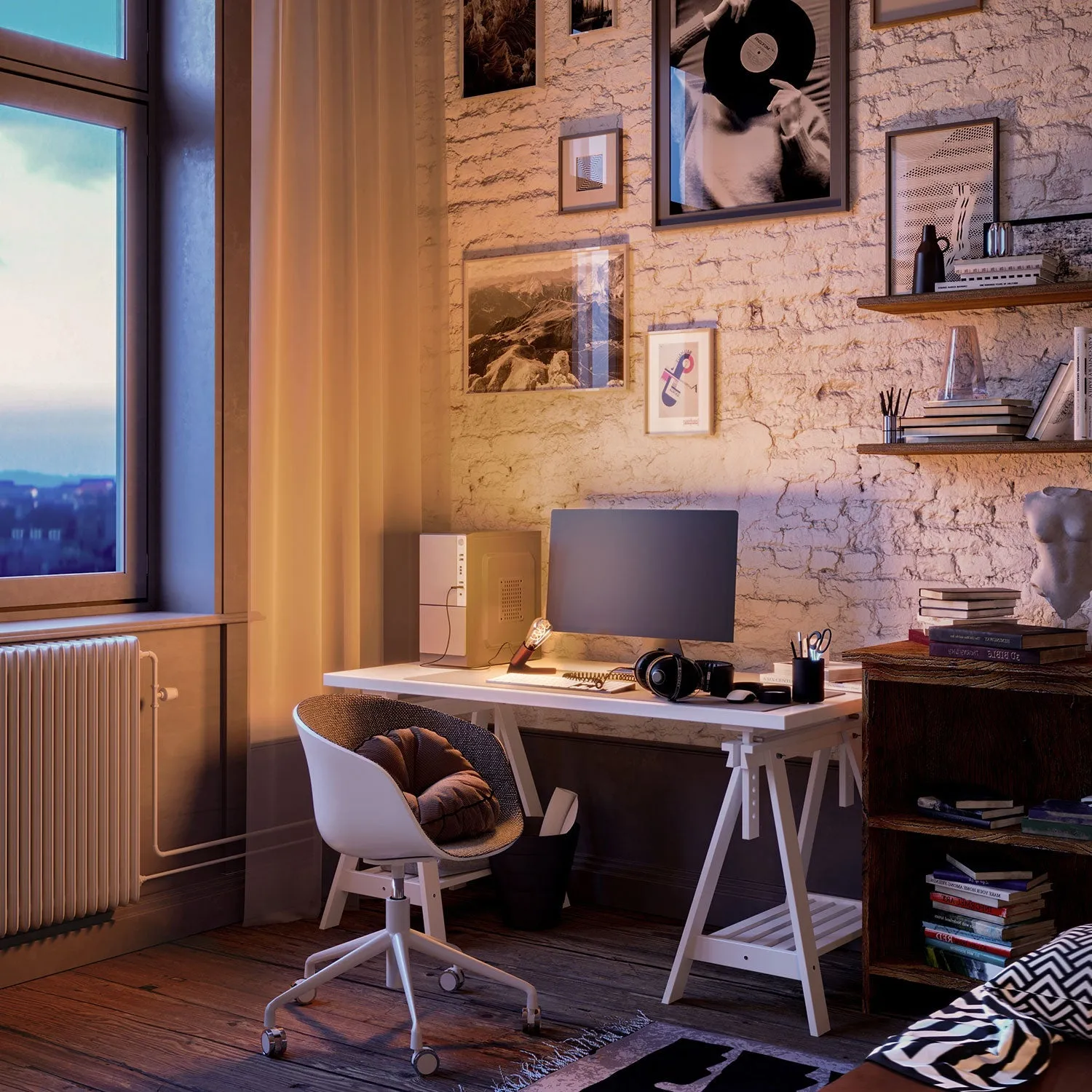Creative Cables Sì lampada da tavolo ST64 rame satinato USB-C