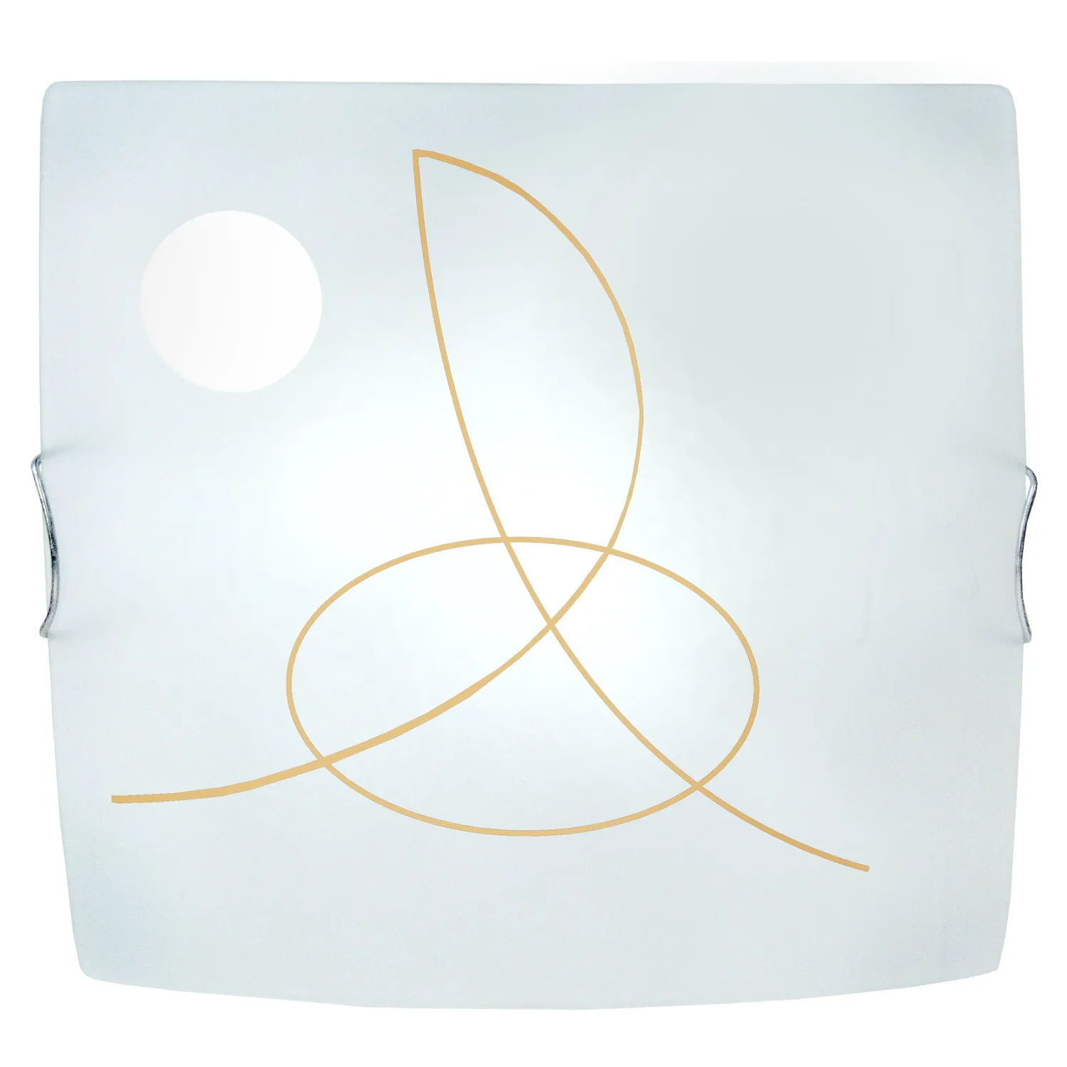 Tosel Maelle Clef Sol plafoniera vetro nera 30x15 cm
