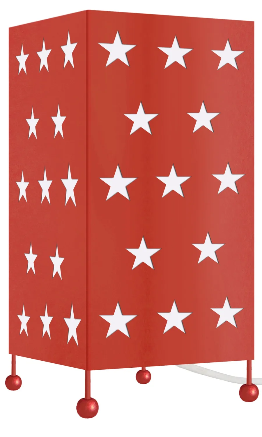 Tosel Etoiles lampada tavolo 14x27 cm rossa metallo