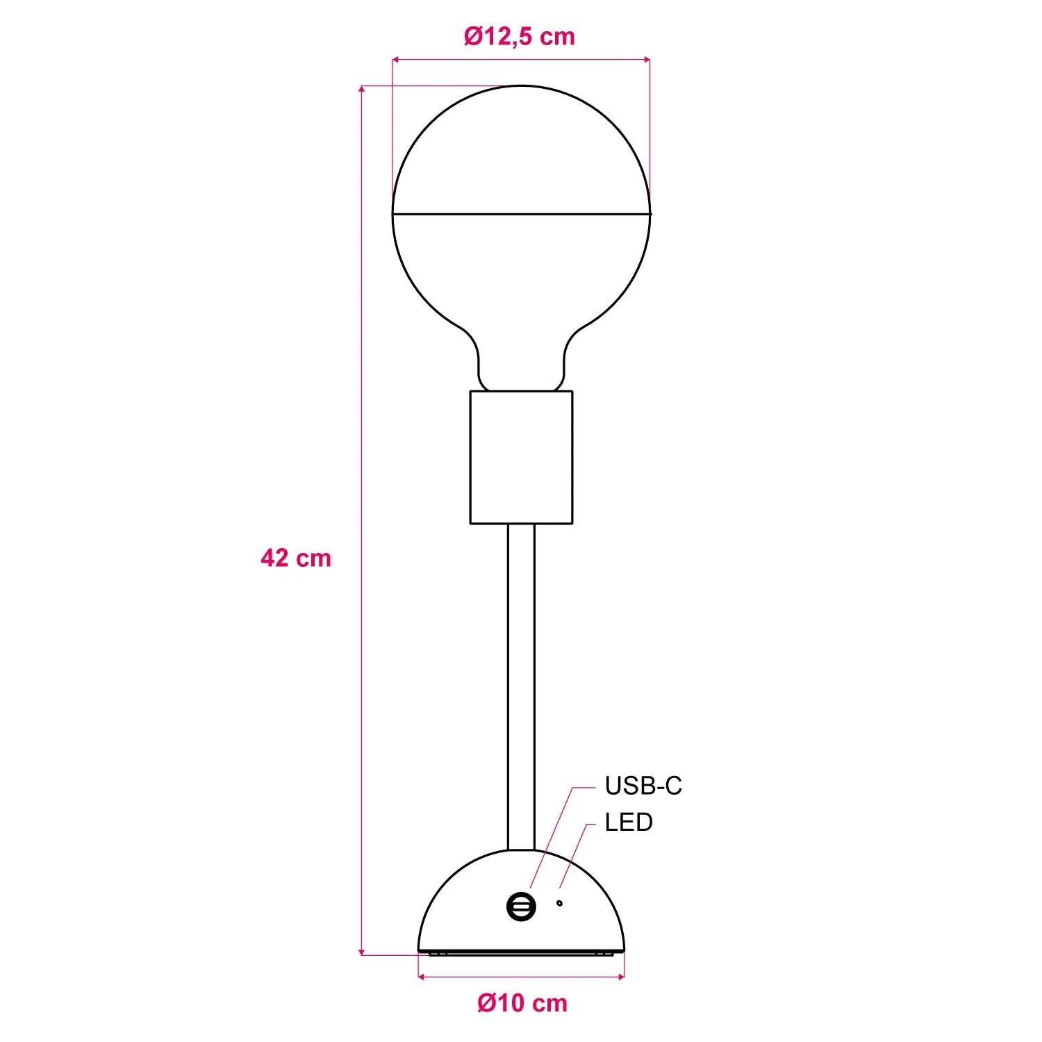 Creative Cables Cabless02 lampada ricaricabile neutra