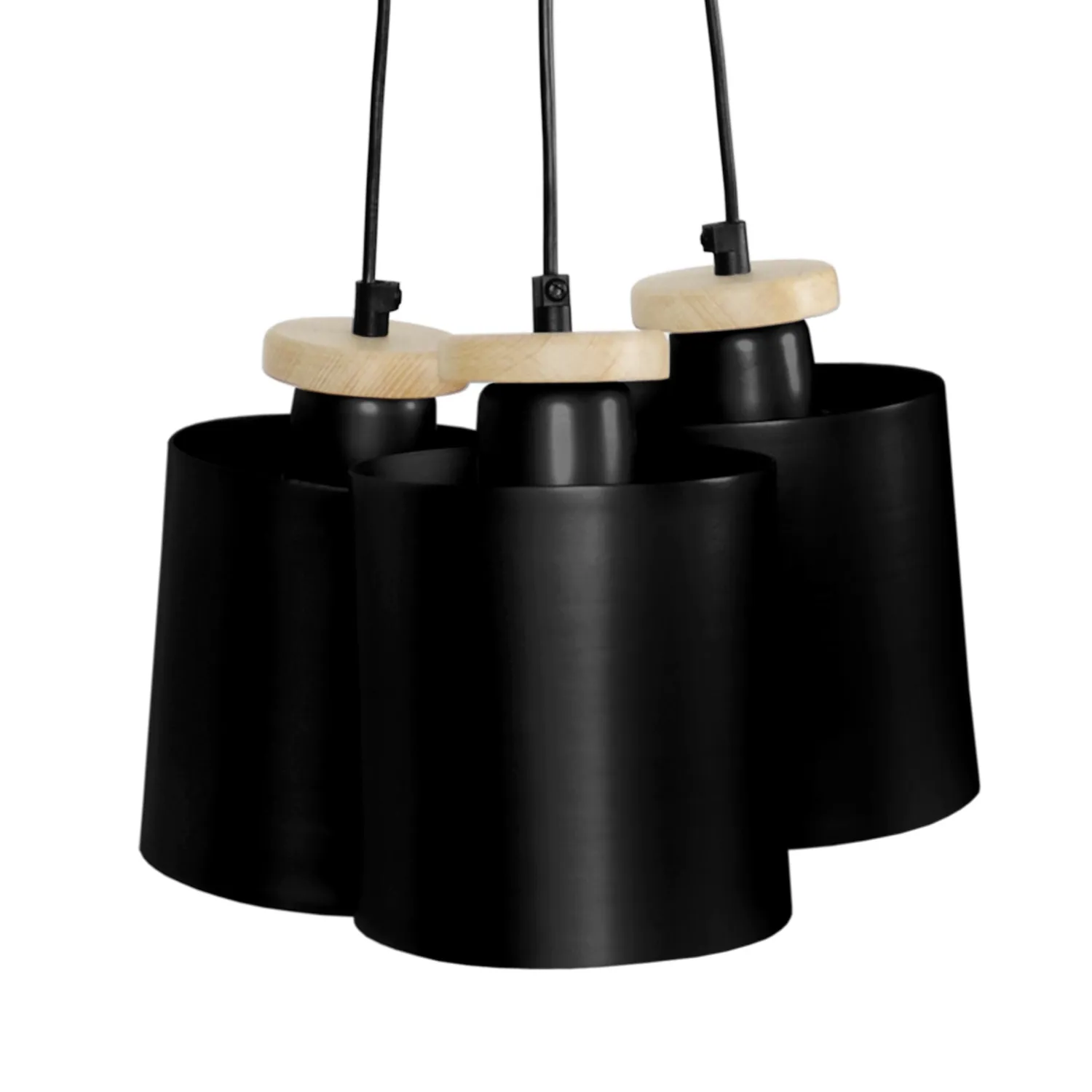 Tosel Uzibuze Lampadario a Grappolo Nero 30x90cm
