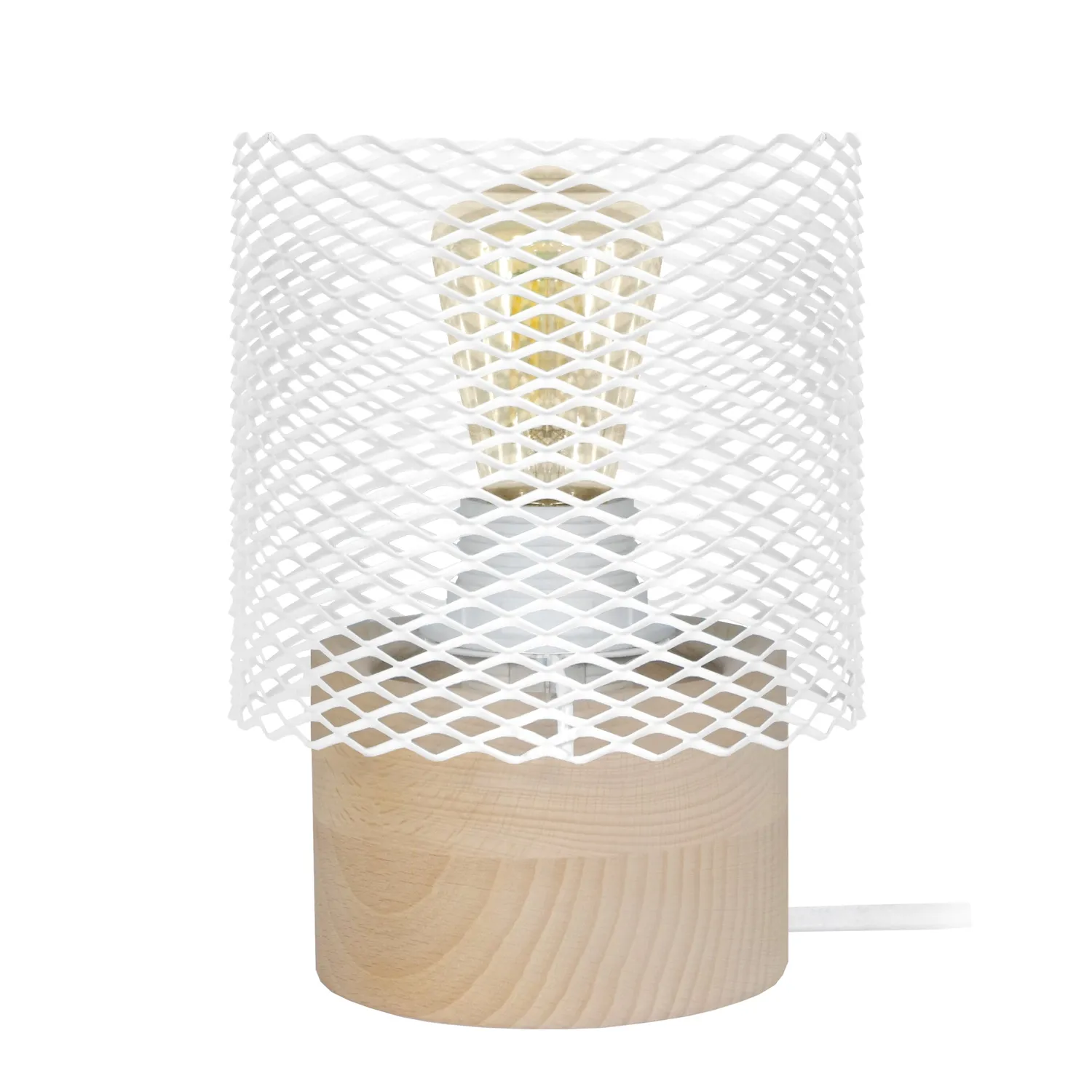 Tosel Adonis mini lampada tavolo bianco 13,5x19,5 cm