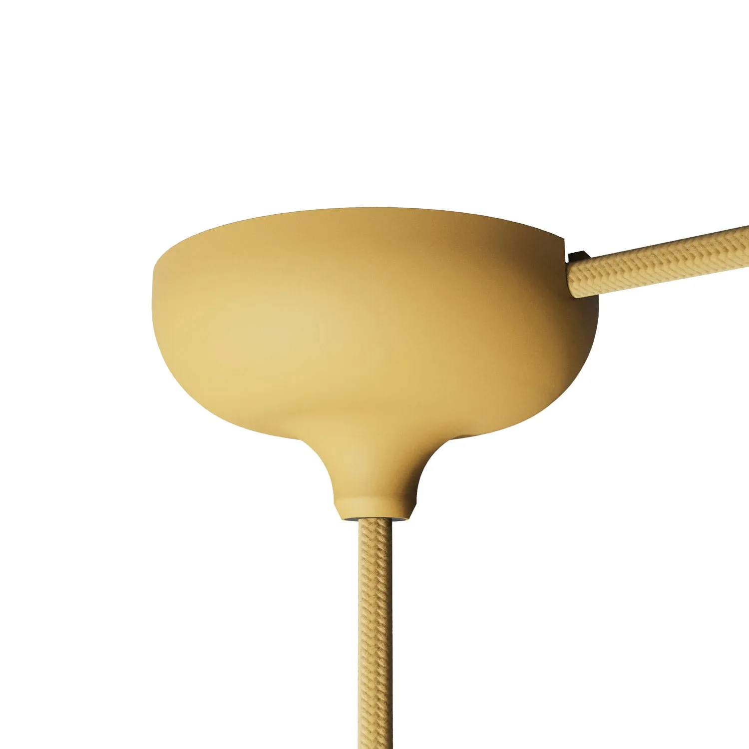Creative Cables rosone soffitto silicone senape foro centrale
