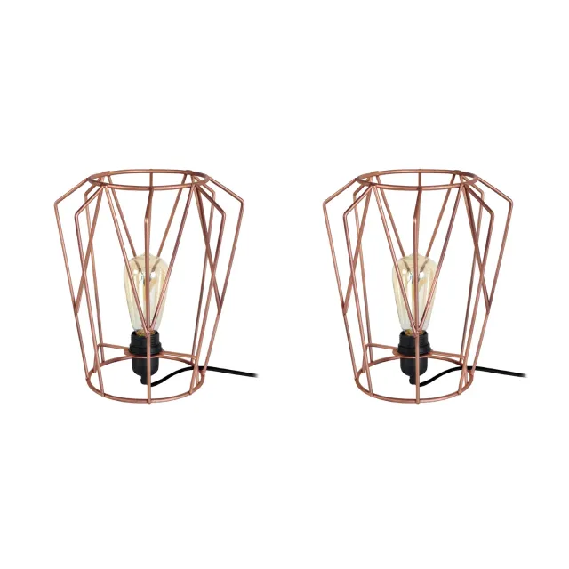 Tosel Olympia LT2 lampada da tavolo nera 25x29 cm metallo