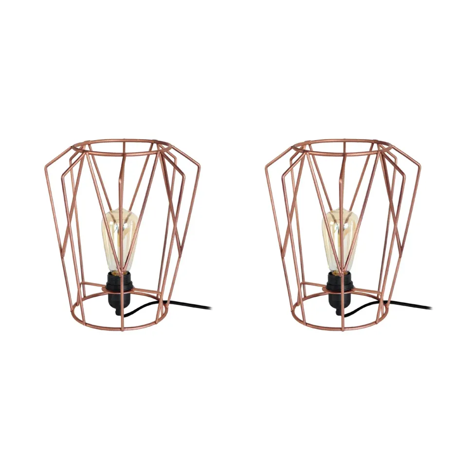 Tosel Olympia LT2 lampada da tavolo nera 25x29 cm metallo