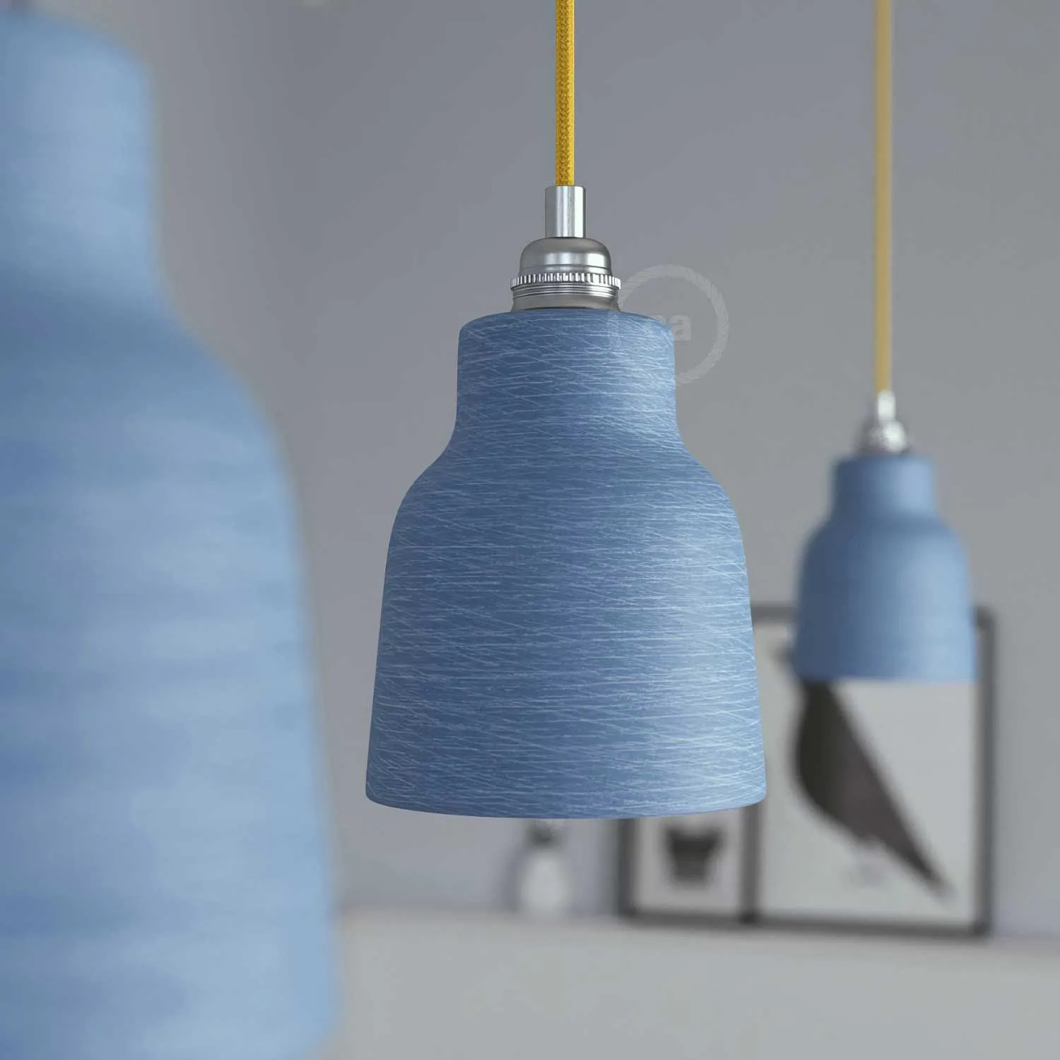 Creative Cables Materia Vaso Avion Striato paralume ceramica