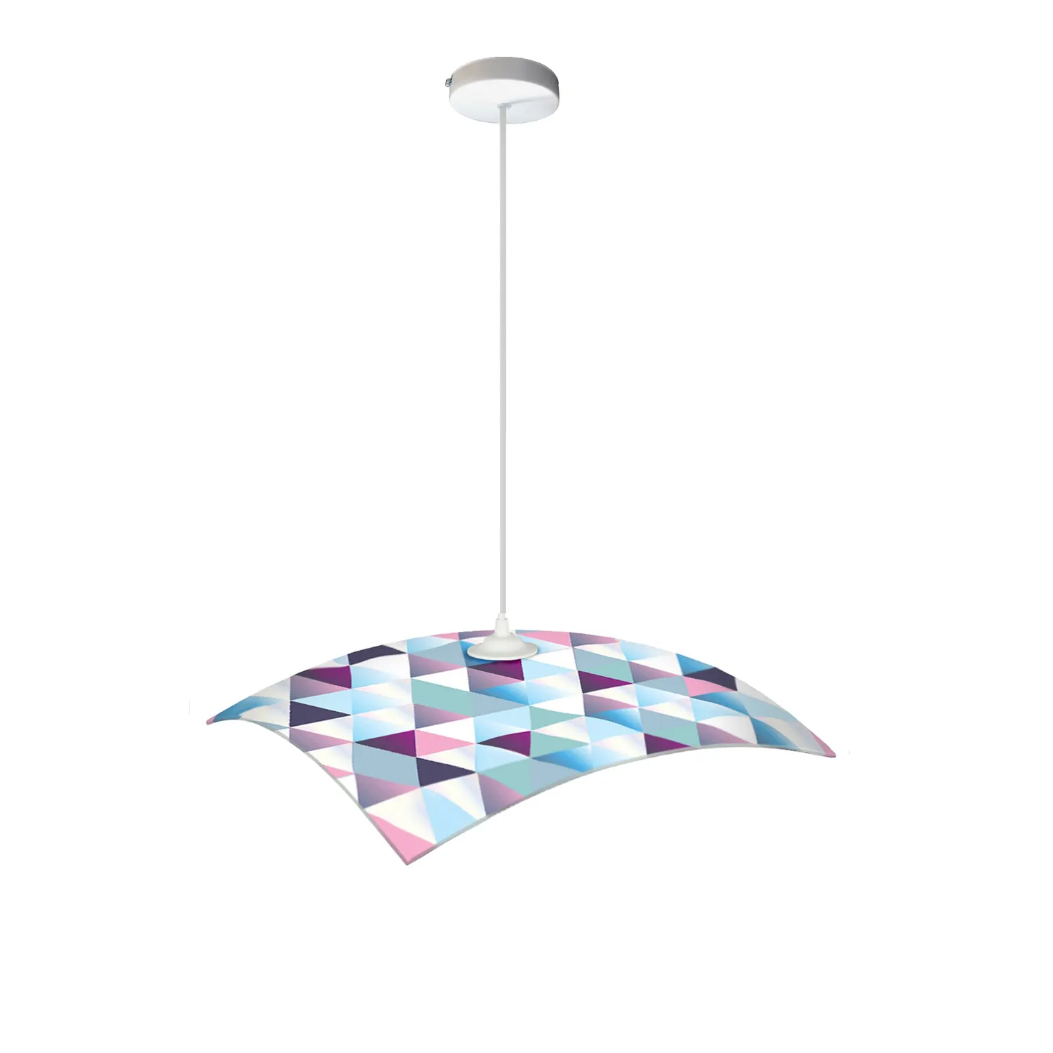 Tosel Diamonds sospensione vetro multicolore 40x100 cm