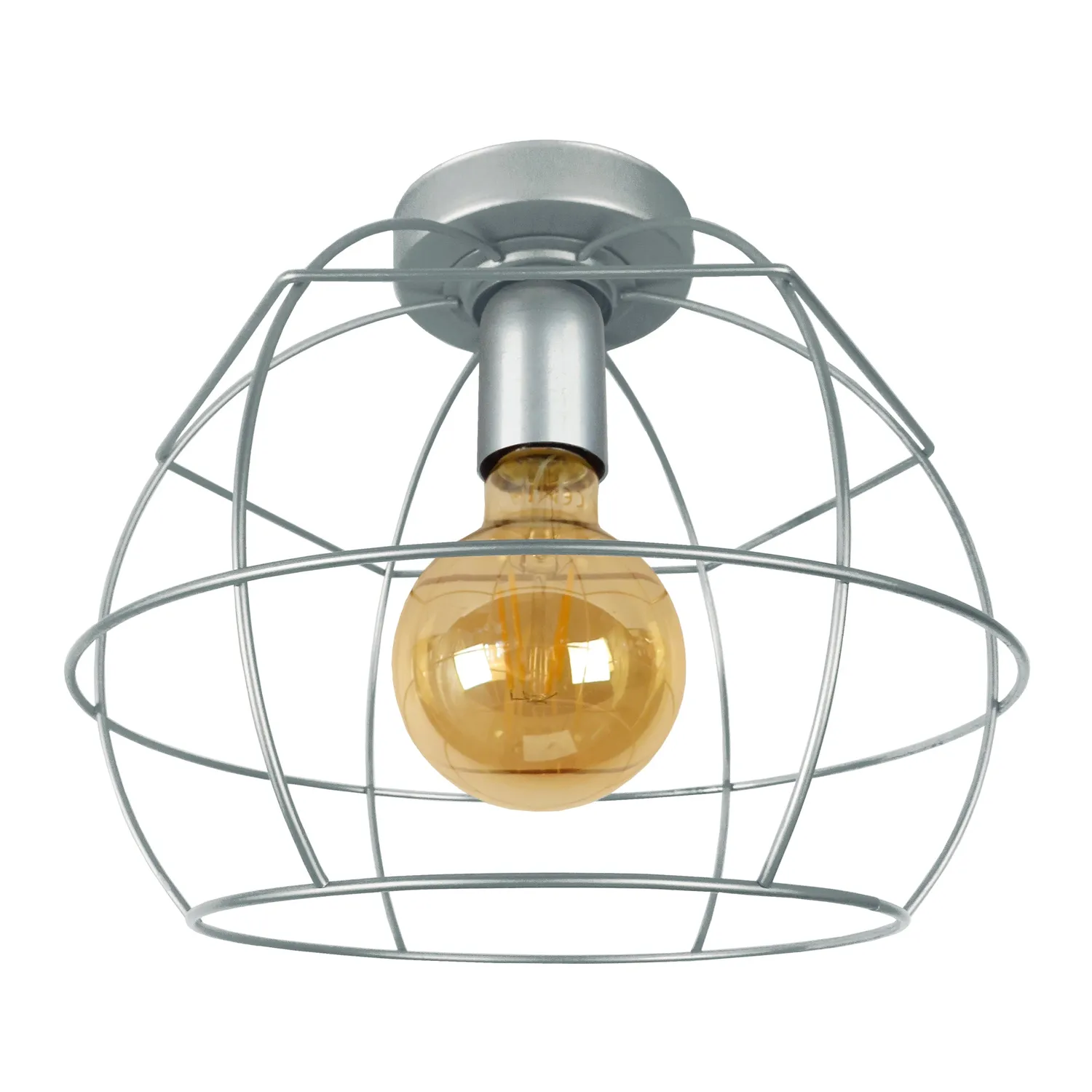 Tosel Armilare plafoniera globo bianco metallo E27