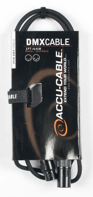 American DJ Accu-Cable AC3PDMX3 cavo DMX 3 pin 0,9m