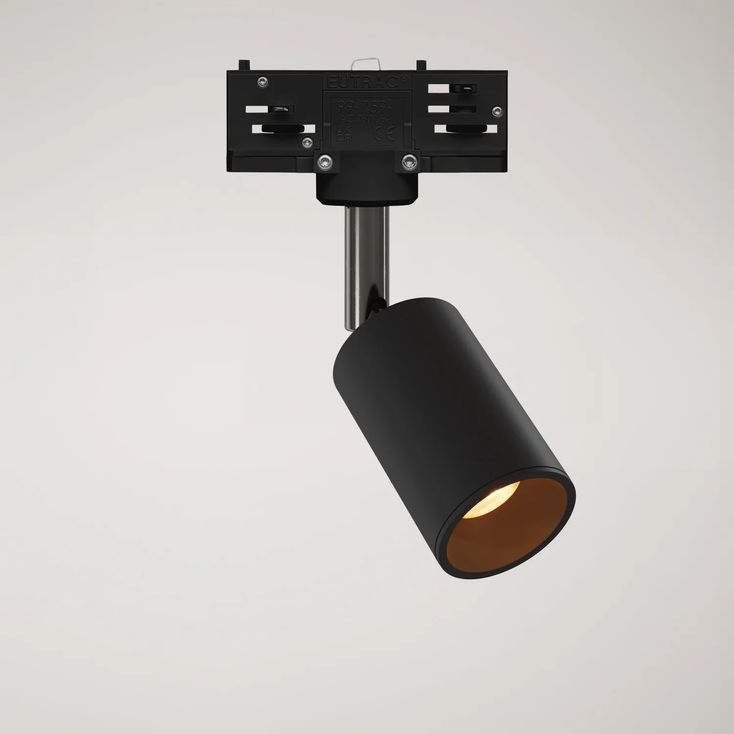 Creative Cables Bispot faretto binario nero GU10 con lampadina