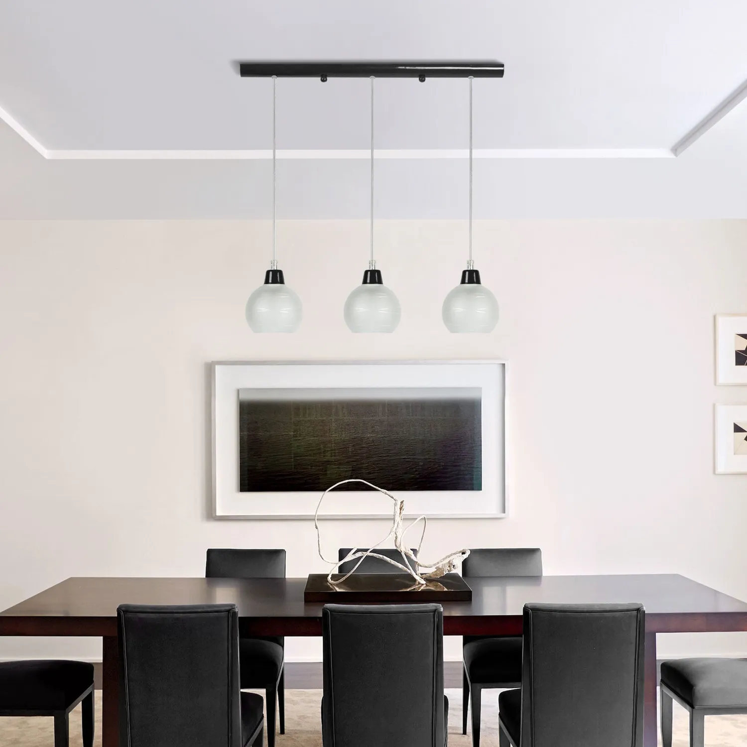 Tosel ACTUELLE lampadario alluminio 70x90 cm vetro G9