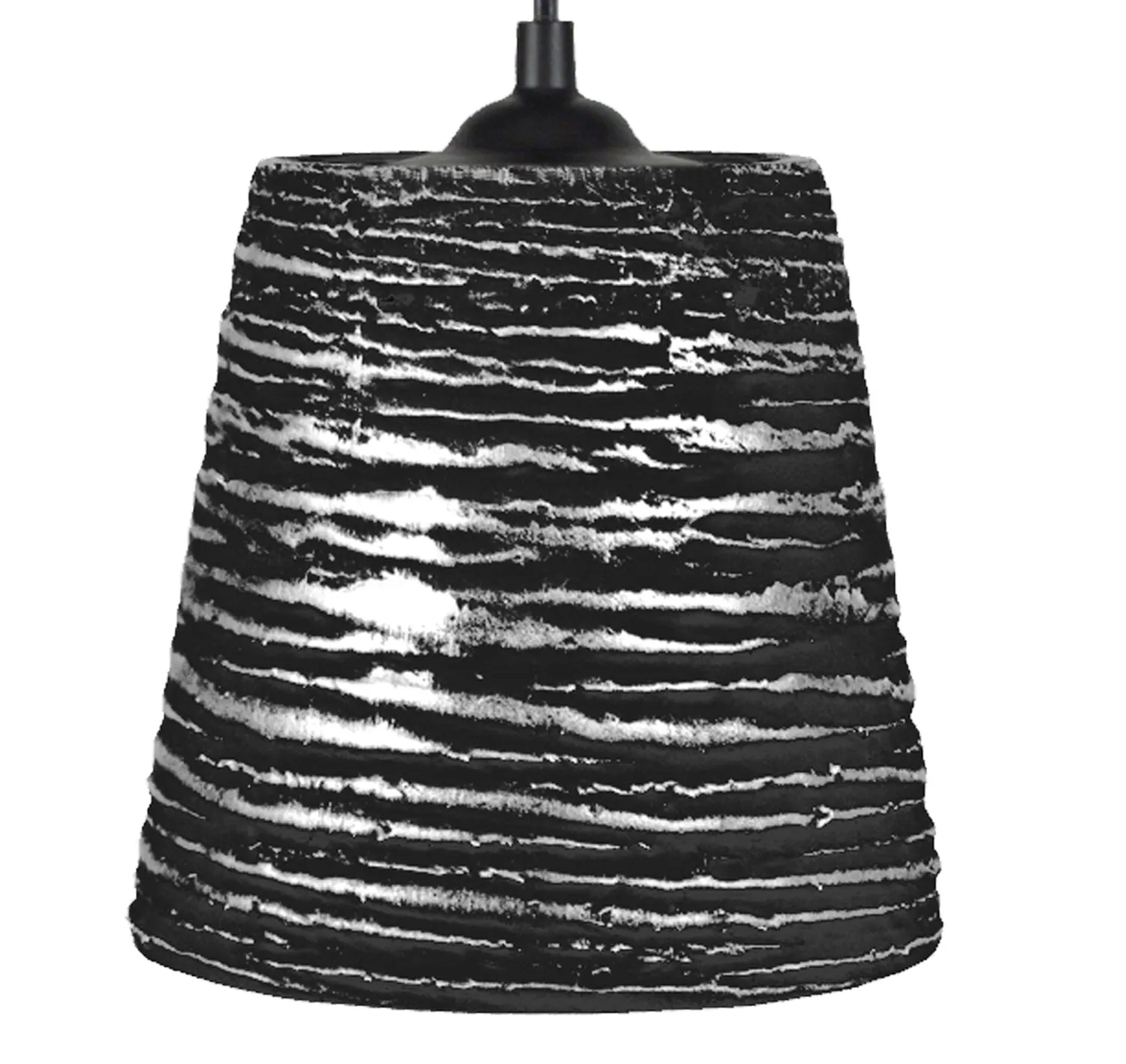 Tosel Lamas sospensione ceramica bianca conica E27