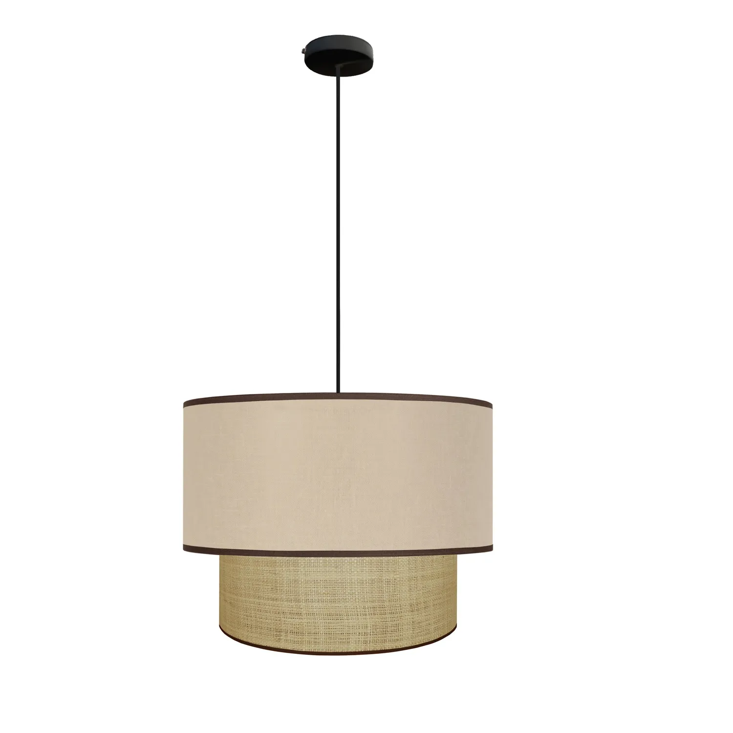 Tosel Cochin B sospensione cilindro 100 cm crema tessuto