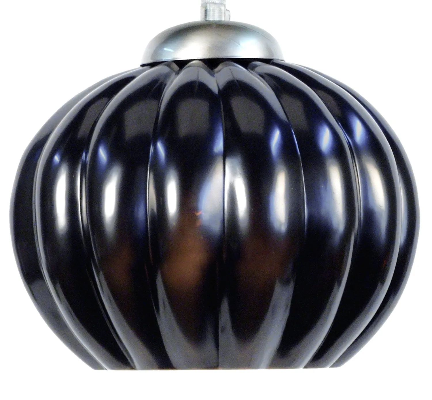 Tosel Dynia sospensione vetro nero 23 cm