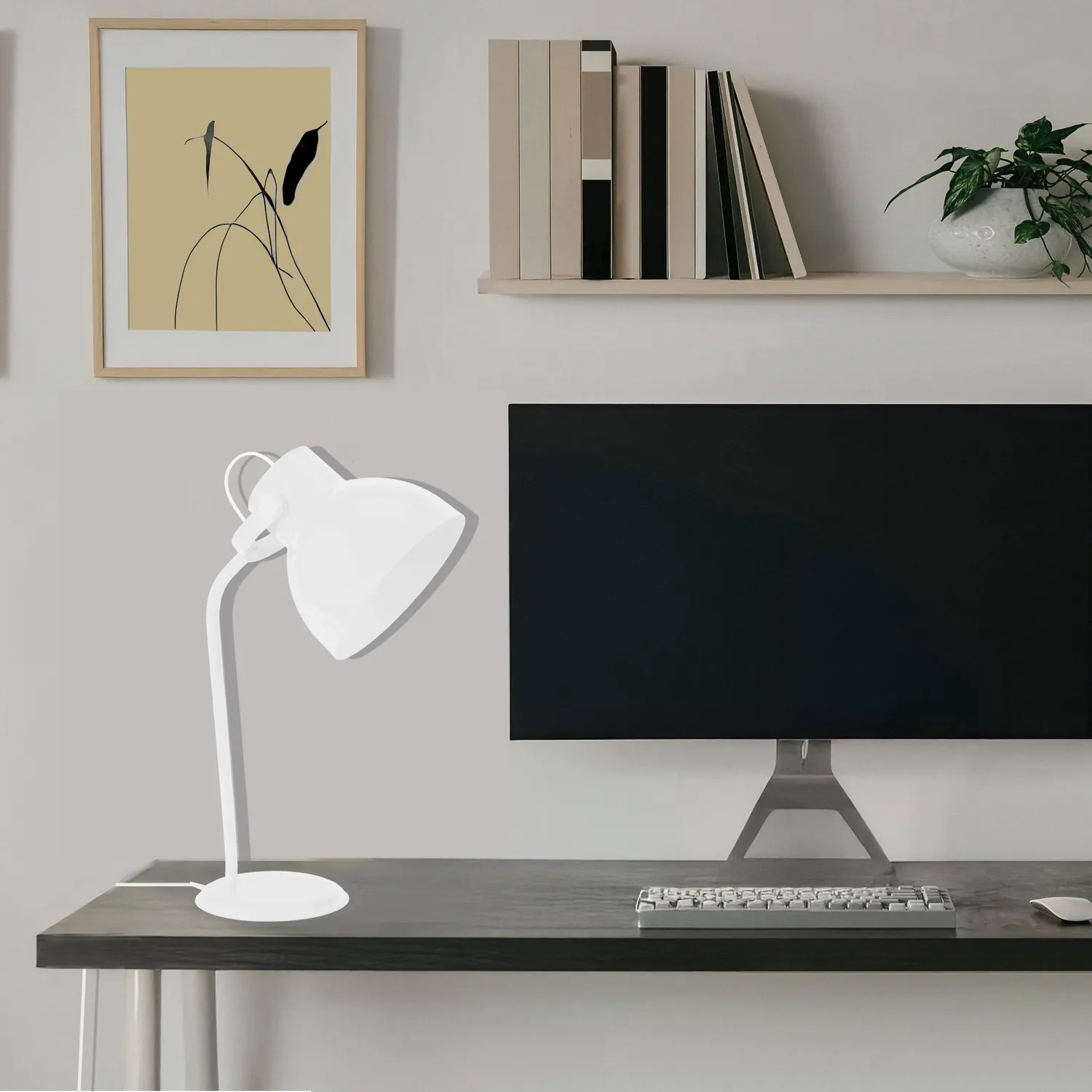 Tosel Perth lampada tavolo avorio snodata