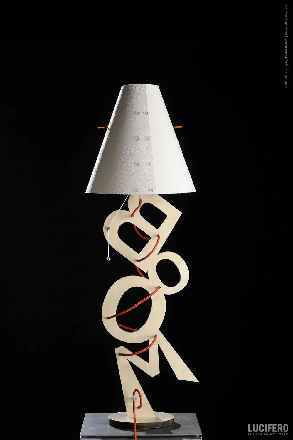 Lucifero Upset Design Boom piantana legno beige E27