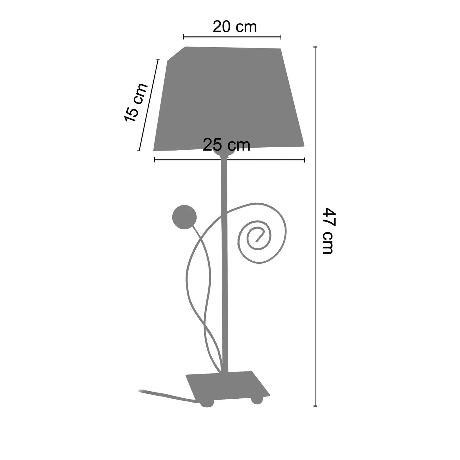 Tosel Perpetuum Lampada da Tavolo Marrone 30x47 cm