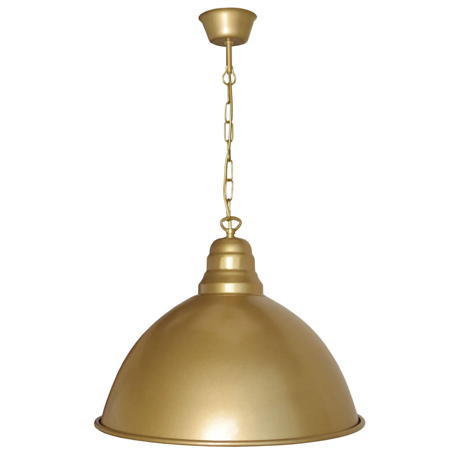 Tosel Bacino sospensione cupola oro D44x100 cm E27
