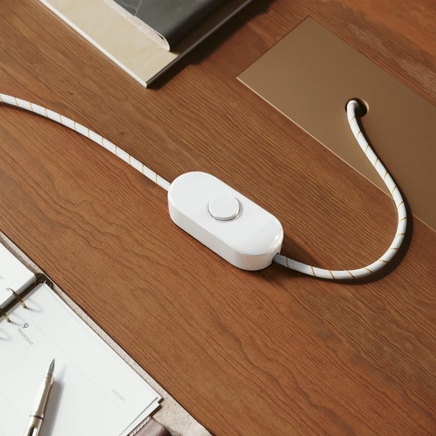 Creative Cables Castiglioni dimmer universale bianco tavolo terra