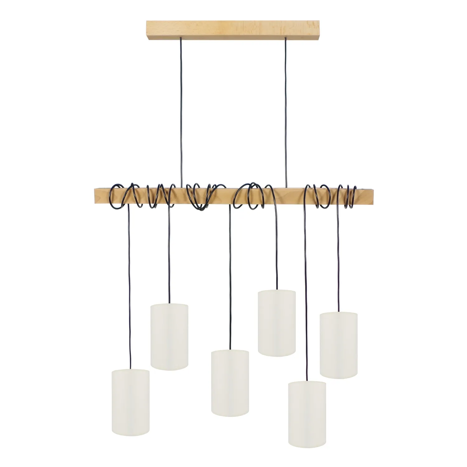 Tosel Harlem lampadario barra naturale 6 luci