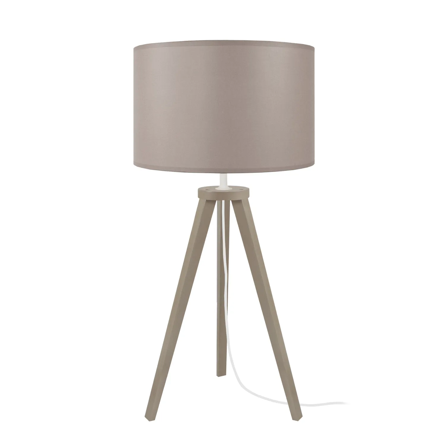 Tosel Malmo lampada da tavolo treppiede 55 cm bianco naturale