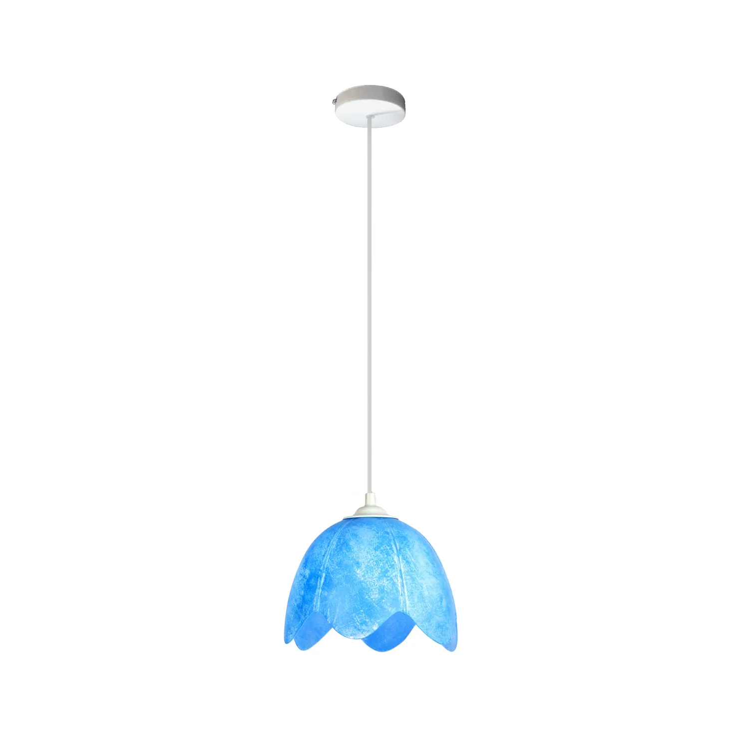 Tosel Boléro sospensione vetro cupola gialla 18x100cm E27
