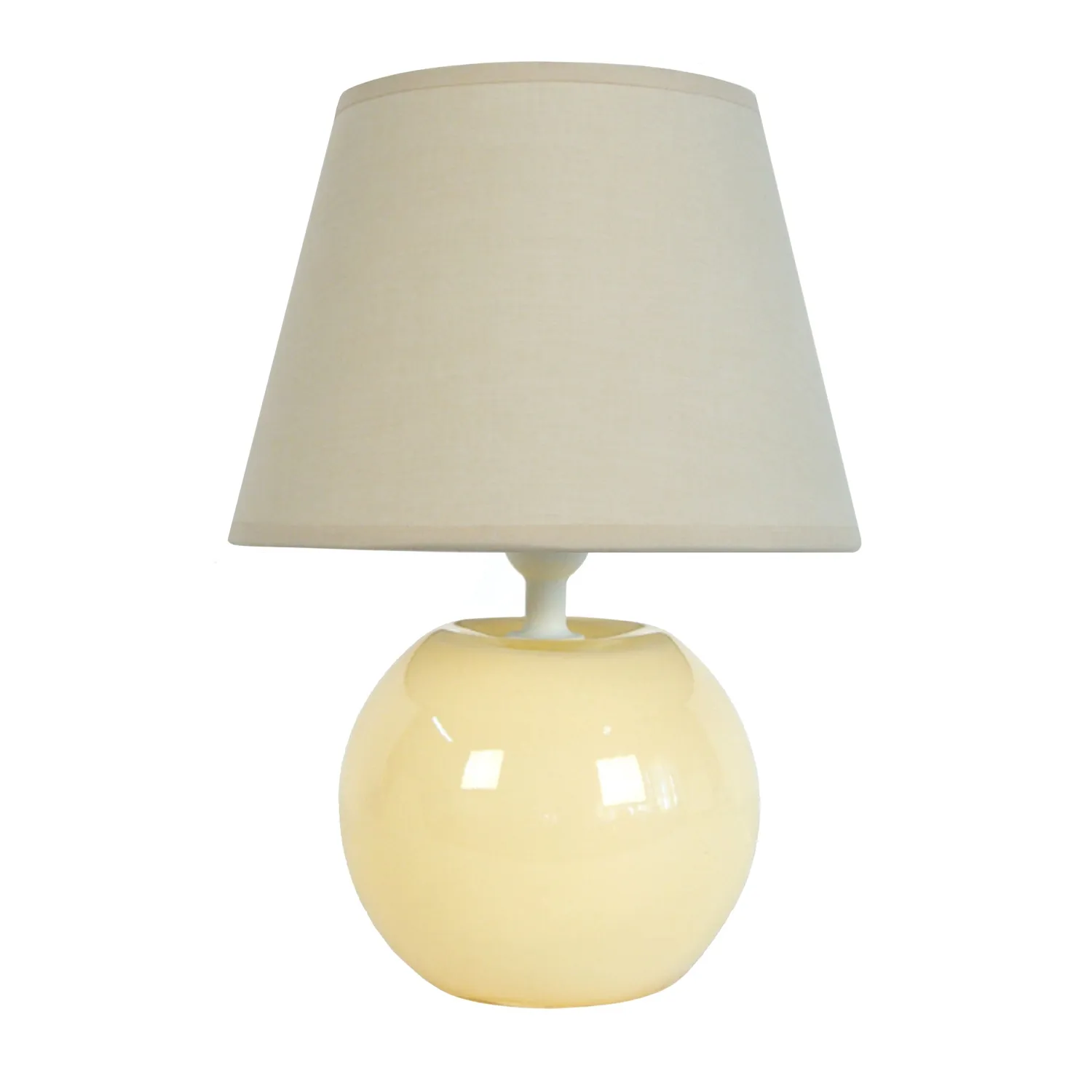 Tosel Alina lampada tavolo vetro crema grigio 48cm