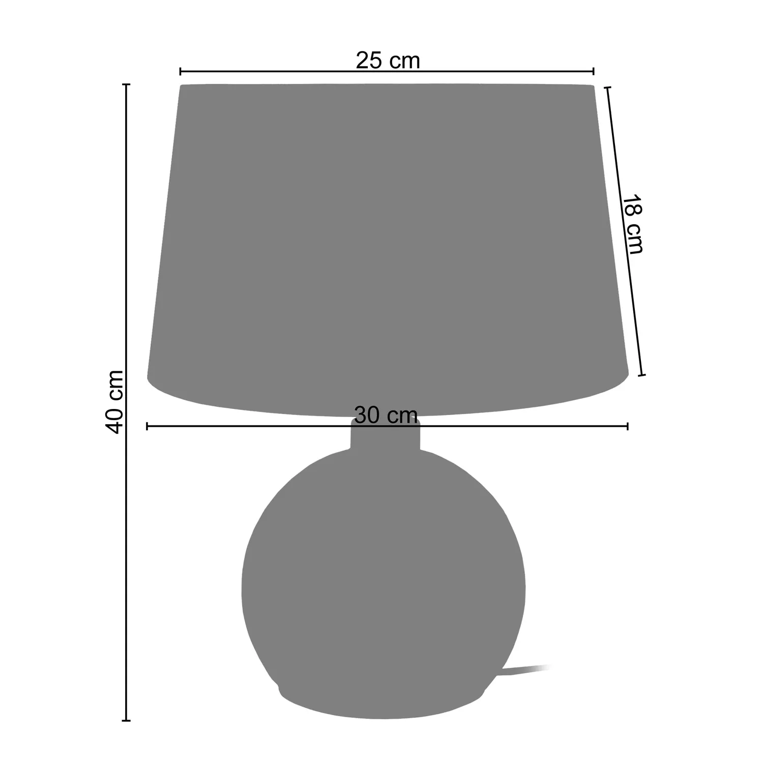 Tosel Bullé lampada da tavolo vetro 30 cm bianca