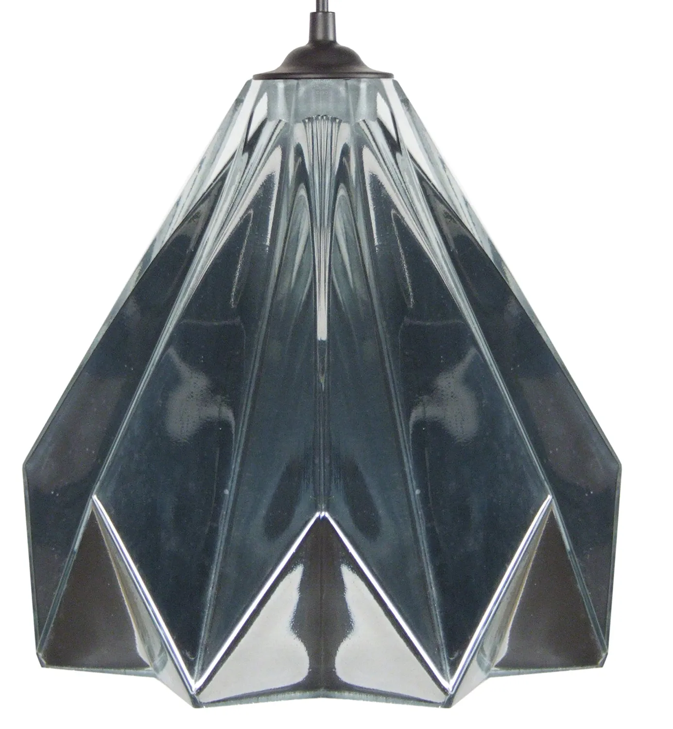 Tosel Helsinki sospensione vetro nero 25x100 cm piramide
