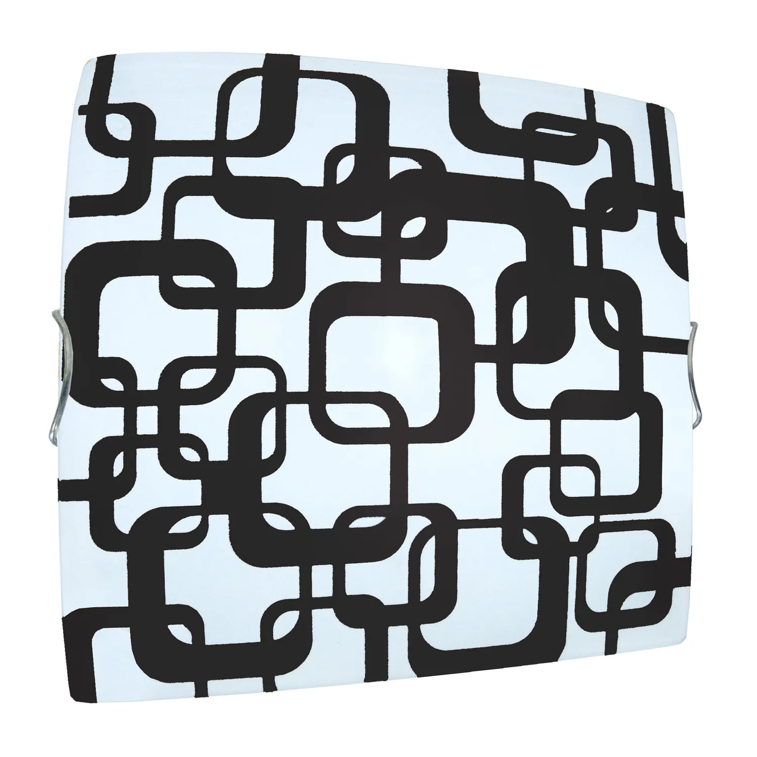 Tosel Mae plafoniera quadrata vetro ambra 30 cm