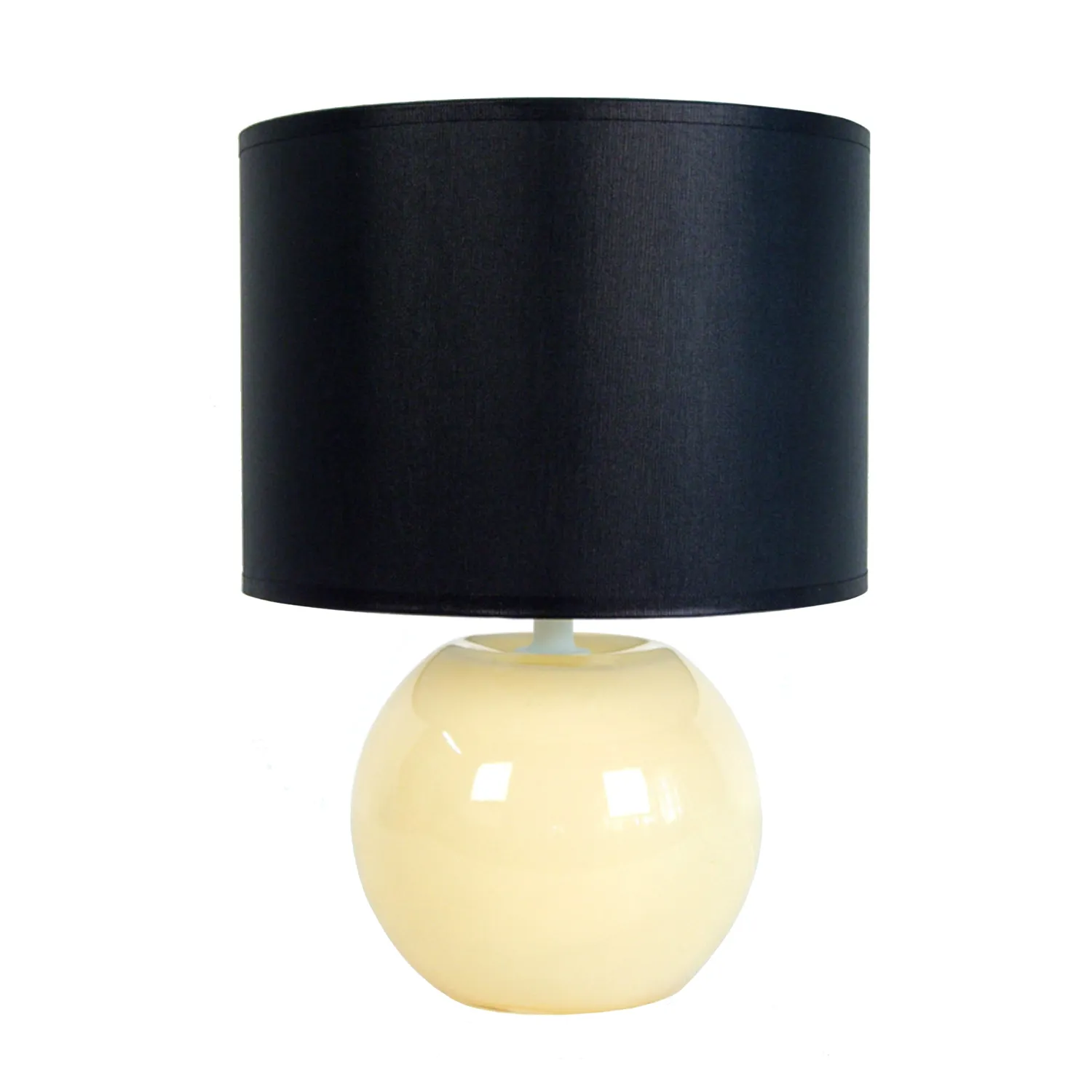 Tosel Alina Lampada Tavolo 35x48 cm Crema Grigio Vetro