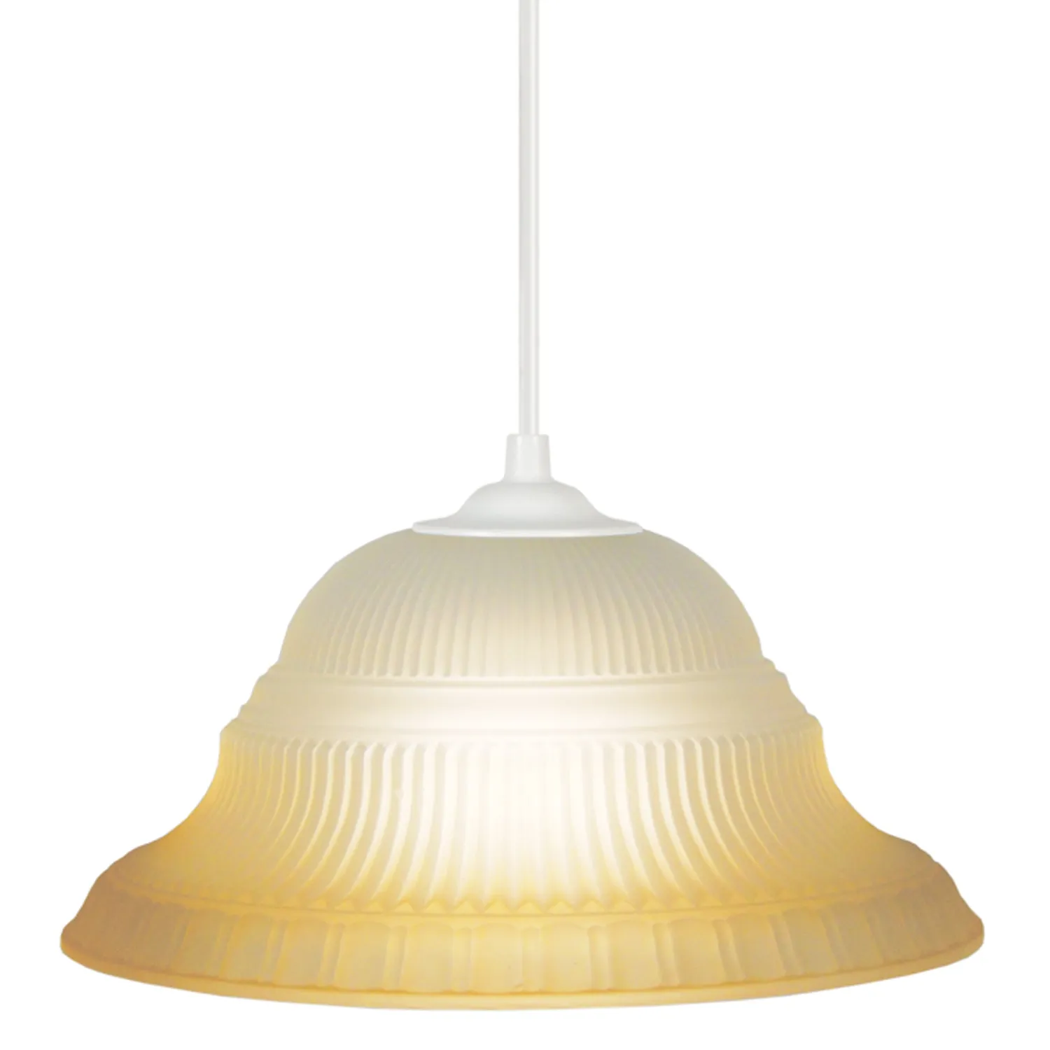 Tosel AMERICA sospensione vetro cupola ambra 23x100 cm E27