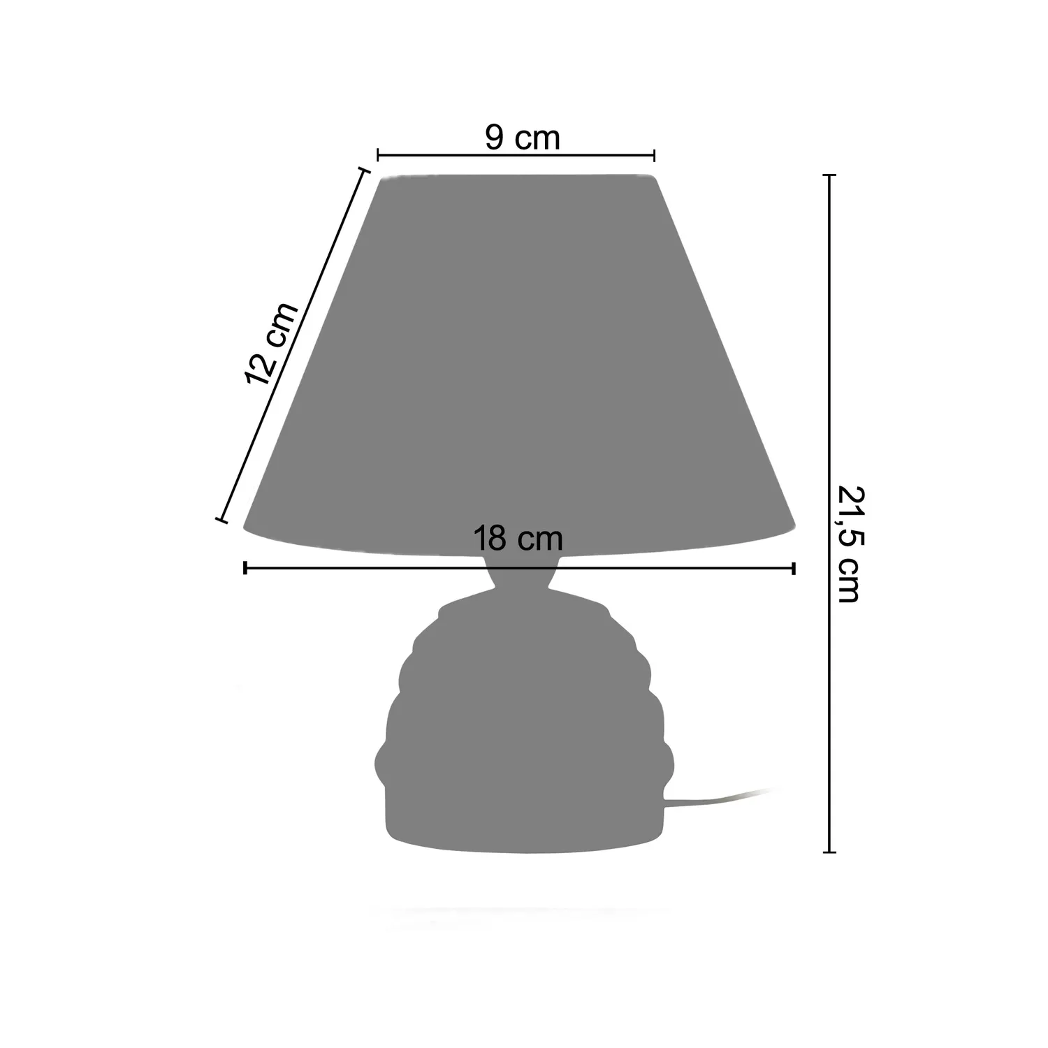 Tosel Lampe Bois Lampada Comodino Legno 18 cm