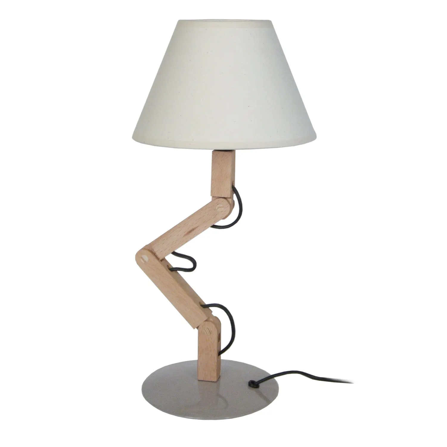 Tosel Geri lampada tavolo 18x45 cm naturale-taupe